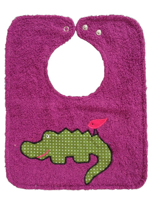Baby Bib - Crocodile - multicolour